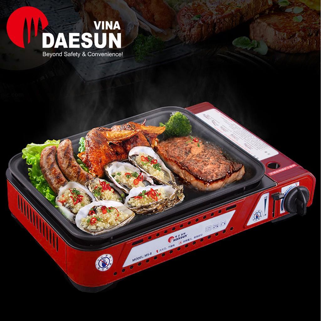 Bếp Ga Mini Maxsun MS-8 - Công Suất 2100W | Chảo Chống Dính | Hàng Chính Hãng