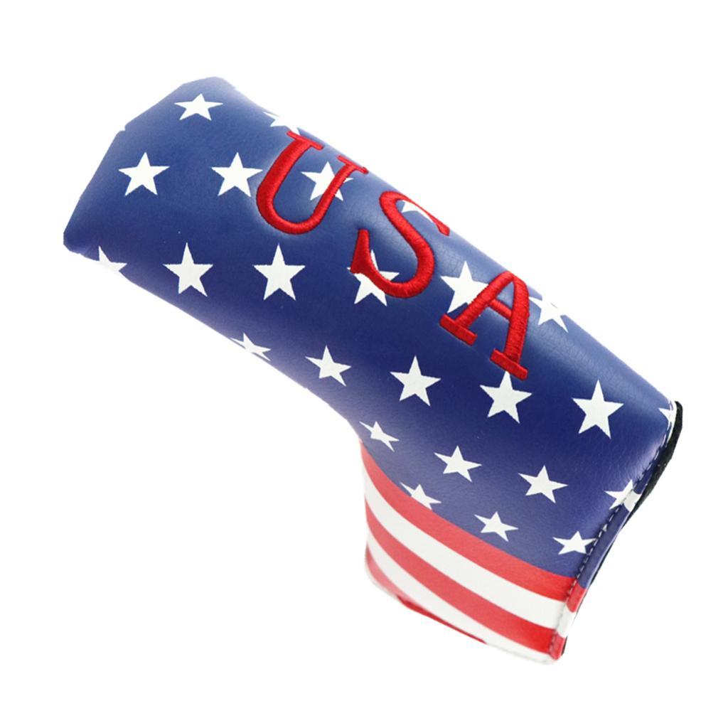 2x Golf Putter Head Cover Headcover Golf Lightweight PU Leather
