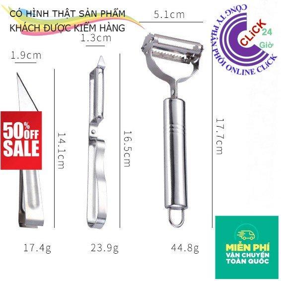 Dụng Cụ Bào Gọt Đa Năng Bộ 3 Món Bằng Thép Không Gỉ Có Dao Rọc Móng Heo, Nhíp Nhổ Lông Gà Vịt Mua 1 Được 3