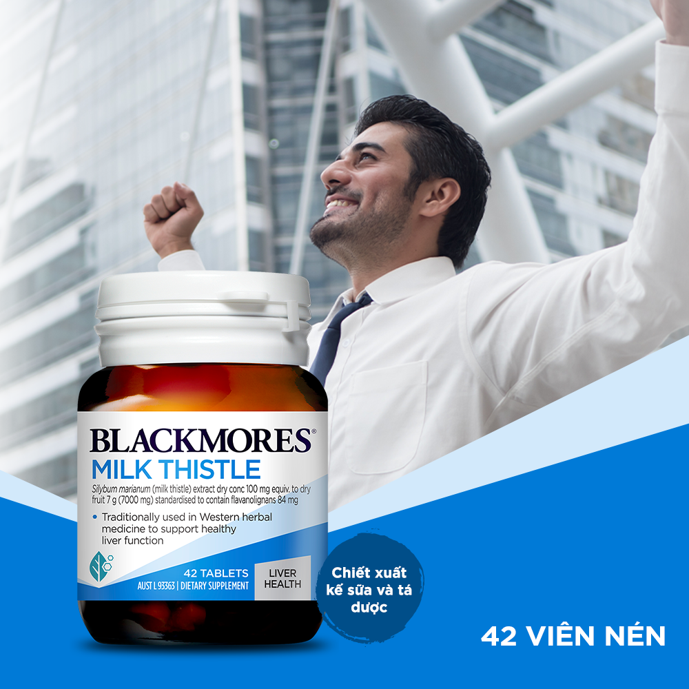 Viên Uống Hỗ Trợ Bảo Vệ Và Phục Hồi Tế Bào Gan Blackmores Milk Thistle Lọ 42 Viên