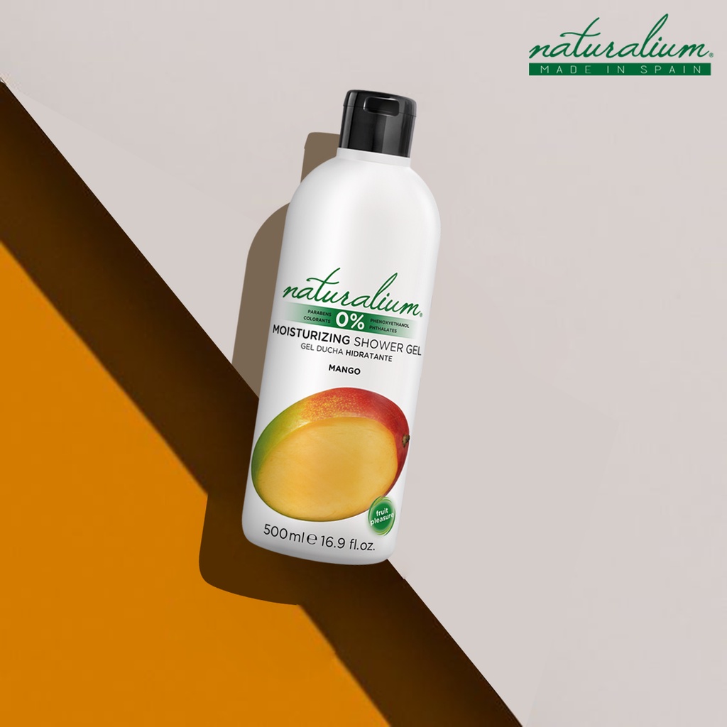 Sữa tắm dưỡng ẩm NATURALIUM hương xoài 500ml giúp giảm viêm da & dưỡng da trắng sáng mềm mịn