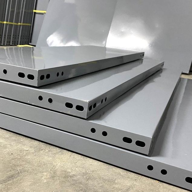 Kệ sắt V lỗ 3 bậc 5 tầng mâm KỆ CÓ GẮN BÁNH XE Kệ sắt đa năng để hàng hóa
