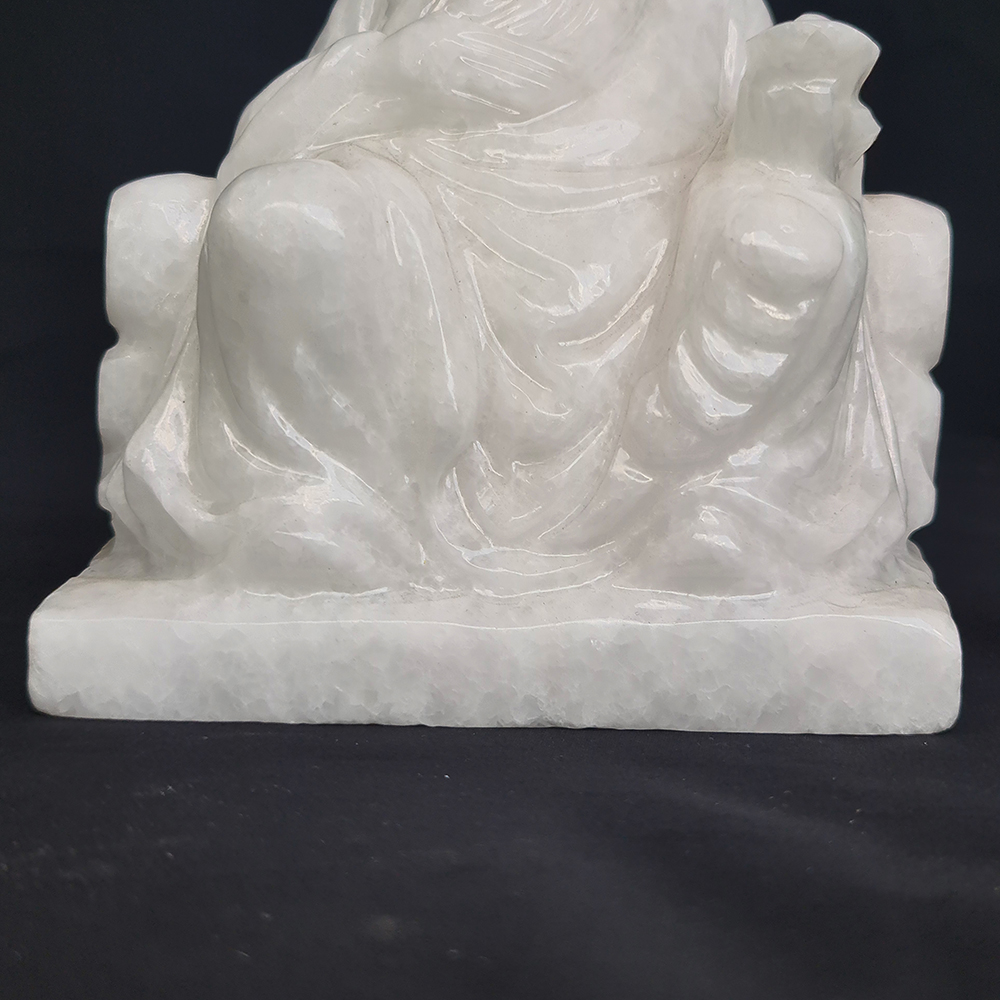 Bộ Thần Tài Thổ Địa - Đá Trắng - 16Cm - Mx