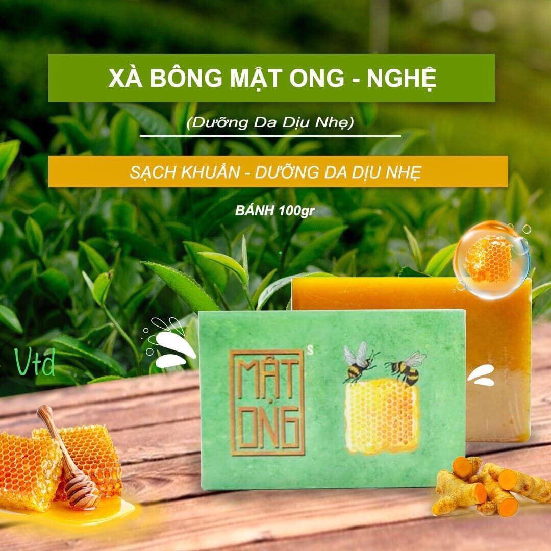 Xà bông Sinh Dược Mật ong mẫu bao bì vẽ mộc, bánh 100gr, hương mật ong nhẹ nhàng, làm sạch da, dưỡng da dịu nhẹ, có thể dùng cho da mặt