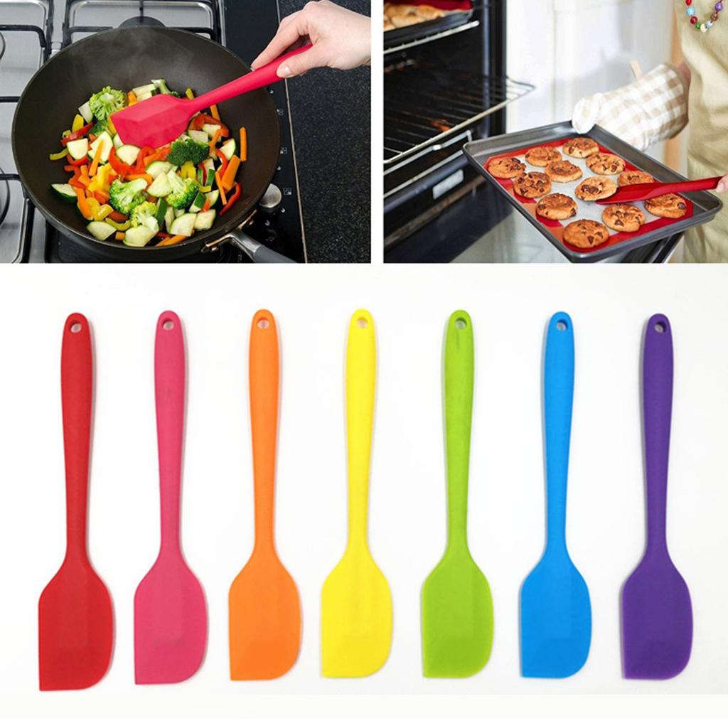 Long Handle Silicone Spatula Heat-Resistant Cake Decorating Scraper