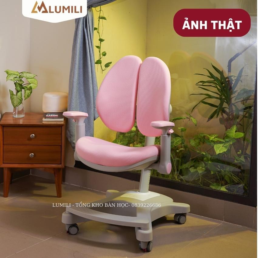 Ghế chống gù chống cận thông minh Lumili V901 điều chỉnh lưng ghế, thiết kế công thái học cho trẻ em từ 3- 18 tuổi