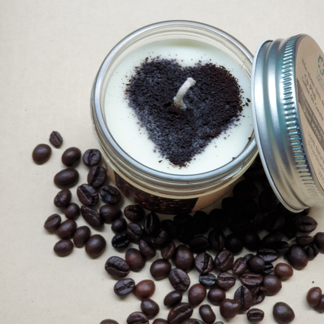 Combo 2 Nến thơm tinh dầu cà phê (coffee candle) 100g - Giúp thơm phòng, thư giãn giảm stress với thành phần hoàn toàn tự nhiên
