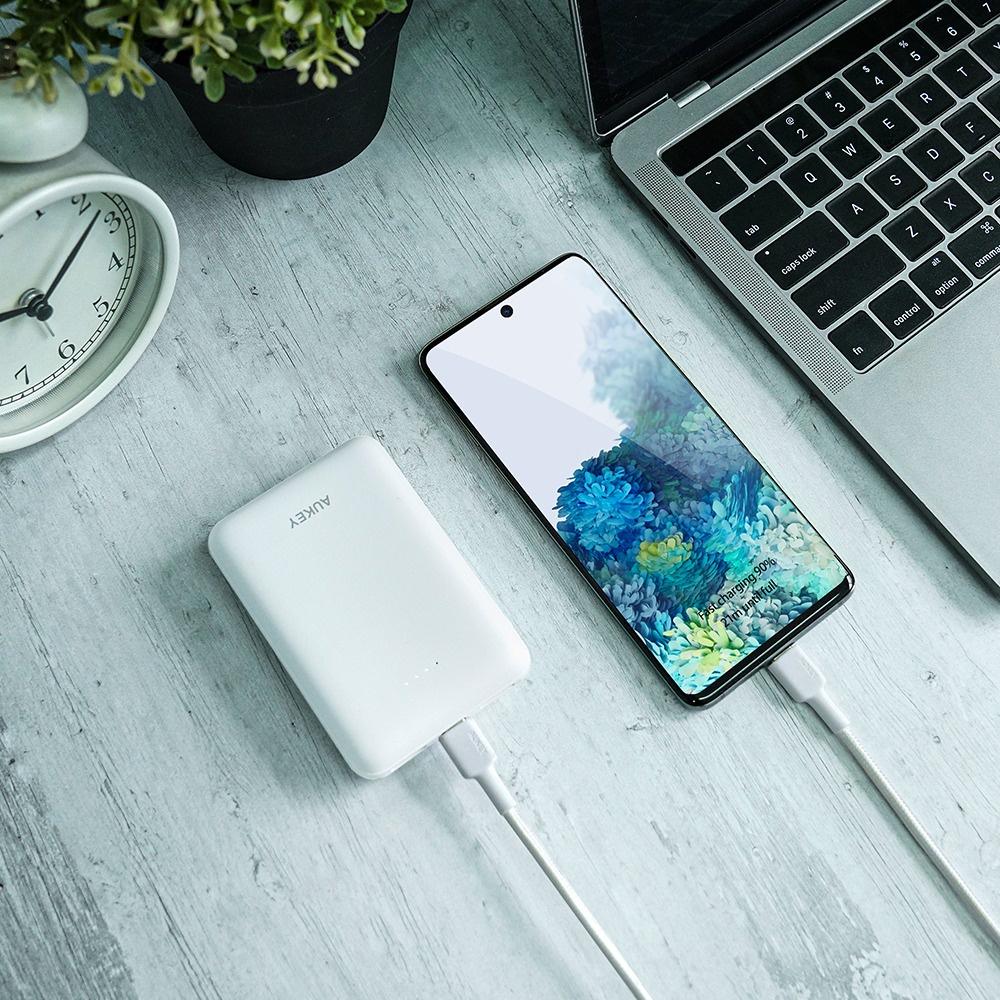 Cáp Sạc Siêu Nhanh AUKEY USB-A to USB-C CB-CD30 Dài 0,9m, Bọc Dù Cao Cấp - Hàng Chính Hãng