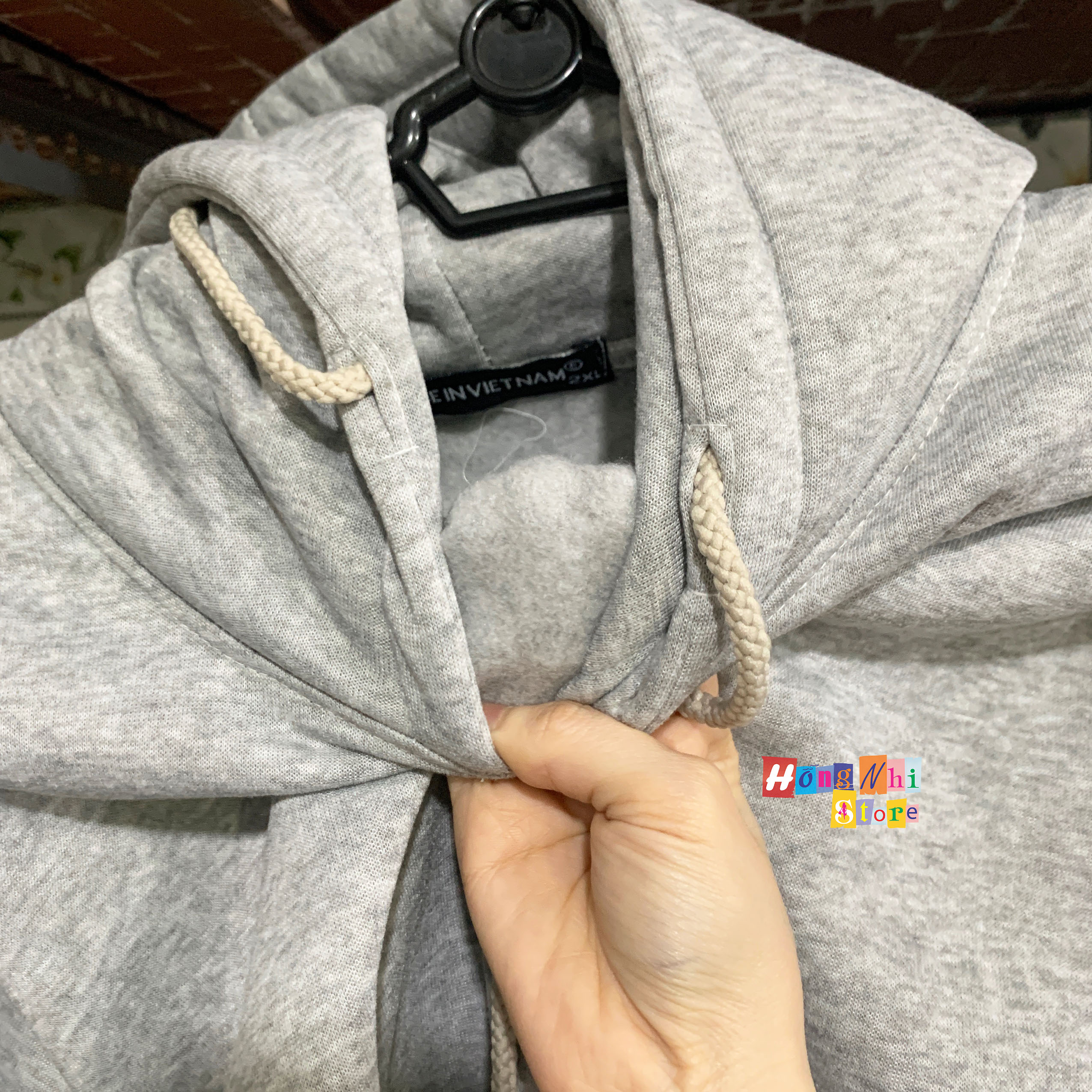 Áo Khoác Hoodie Trơn Ulzzang Unisex Màu Xám Chất Nỉ Bông Cao Cấp Dáng Rộng Nam Nữ - MM