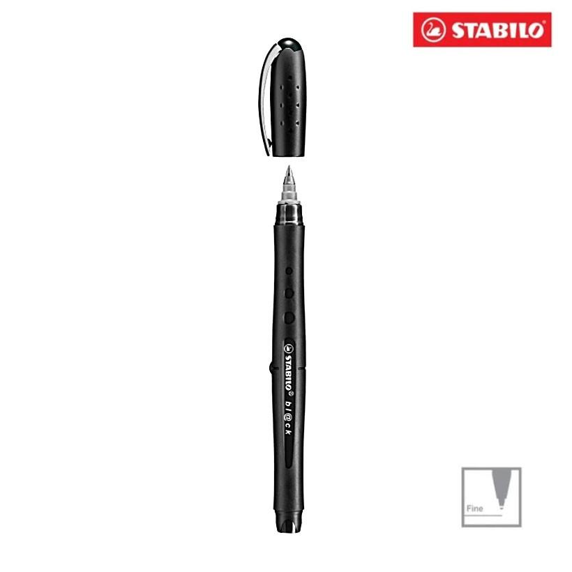 Bộ 2 cây bút bi STABILO Black BLK M/F (Xanh biển, Đen, Đỏ, Xanh lá, Tím) + bút xoá Correction Pen CPS88