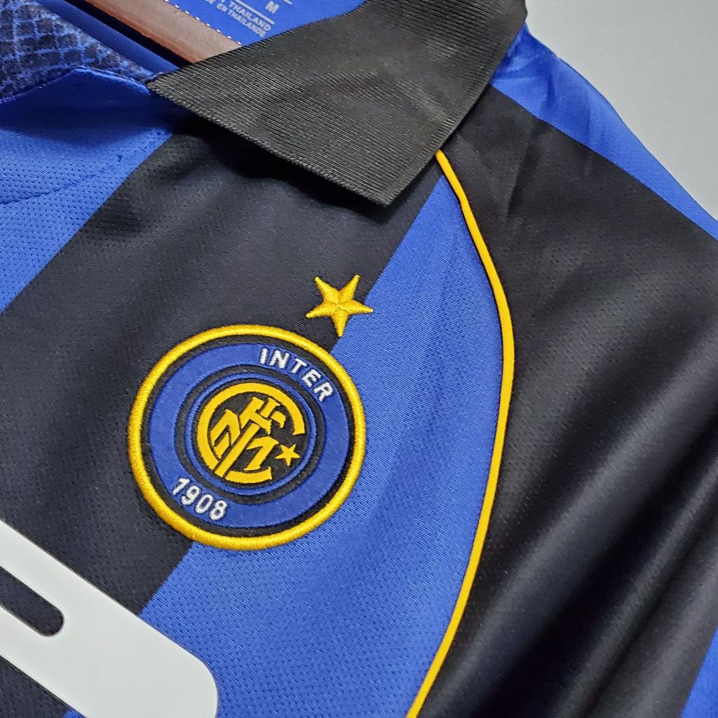 Áo Bóng Đá Retro Inter Milan 2001 - Sân Nhà bản cao cấp vải Cotton Polyester