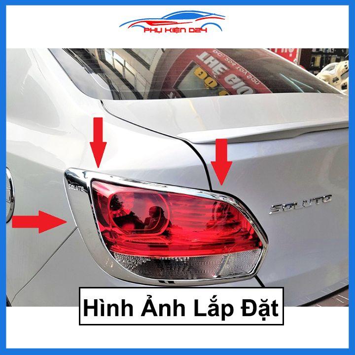 Ốp viền đèn pha hậu mạ crom Soluto 2017-2018-2019-2020-2021-2022 chống trầy trang trí bảo vệ xe