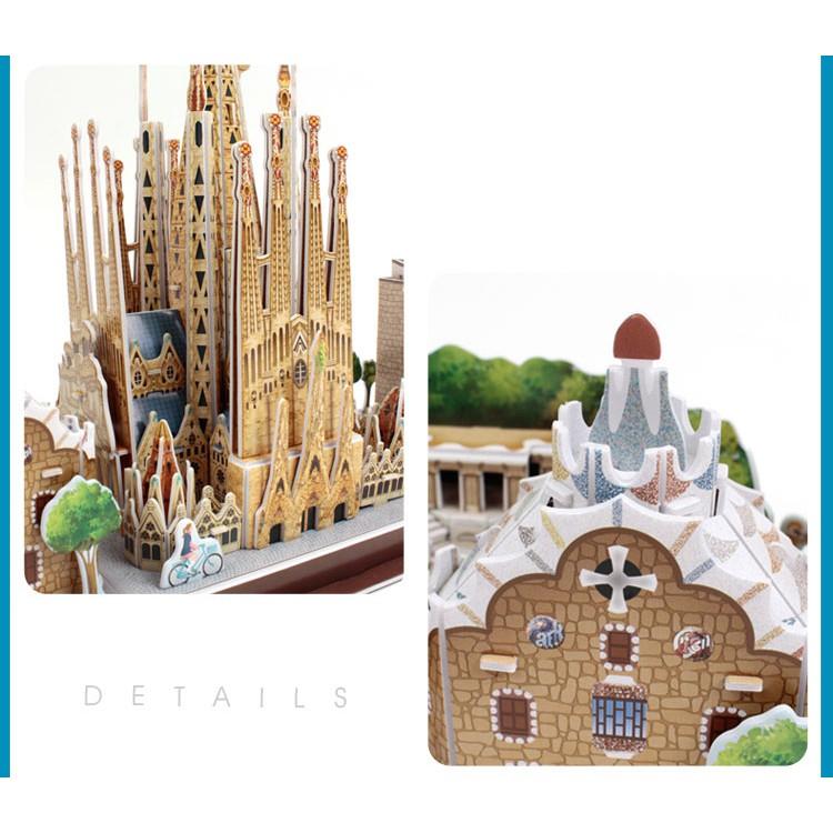 Mô hình giấy 3D - City Line Barcelona Tây Ban Nha - MC256h