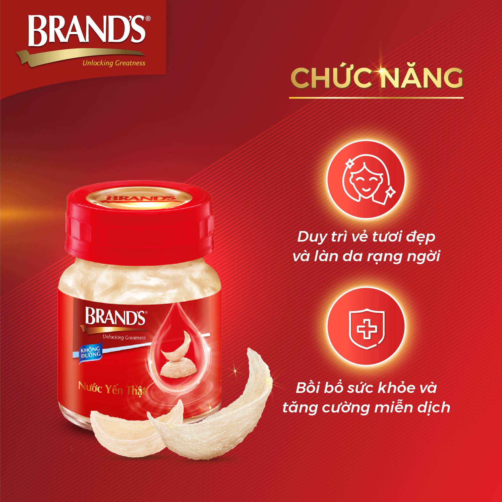 Combo 3 Nước yến thật BRAND'S Không Đường