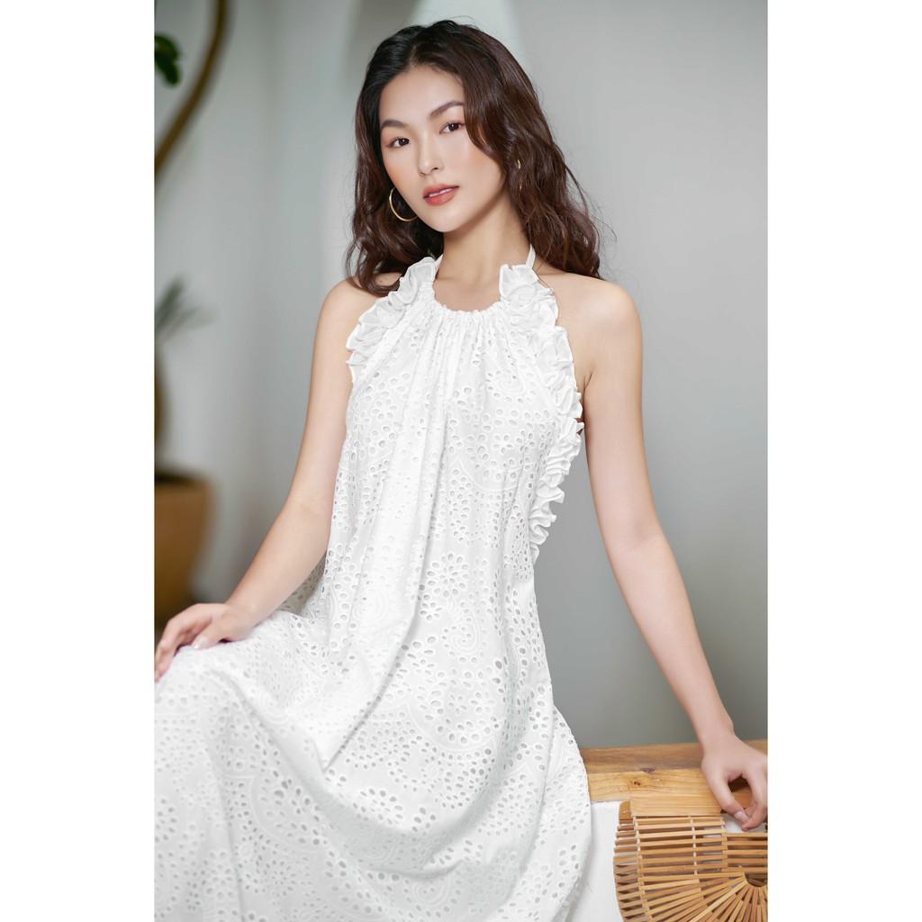 LIIN - Đầm yếm maxi chất thô 2 lớp