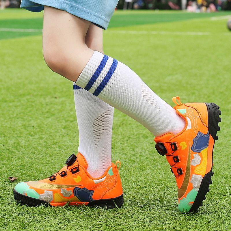 LLLSYLOVE 2023 Giày bóng đá trẻ em Khóa xoay cho học sinh tiểu học bé trai bé gái Falcon TF Breaking Nail Girl Game Đào tạo