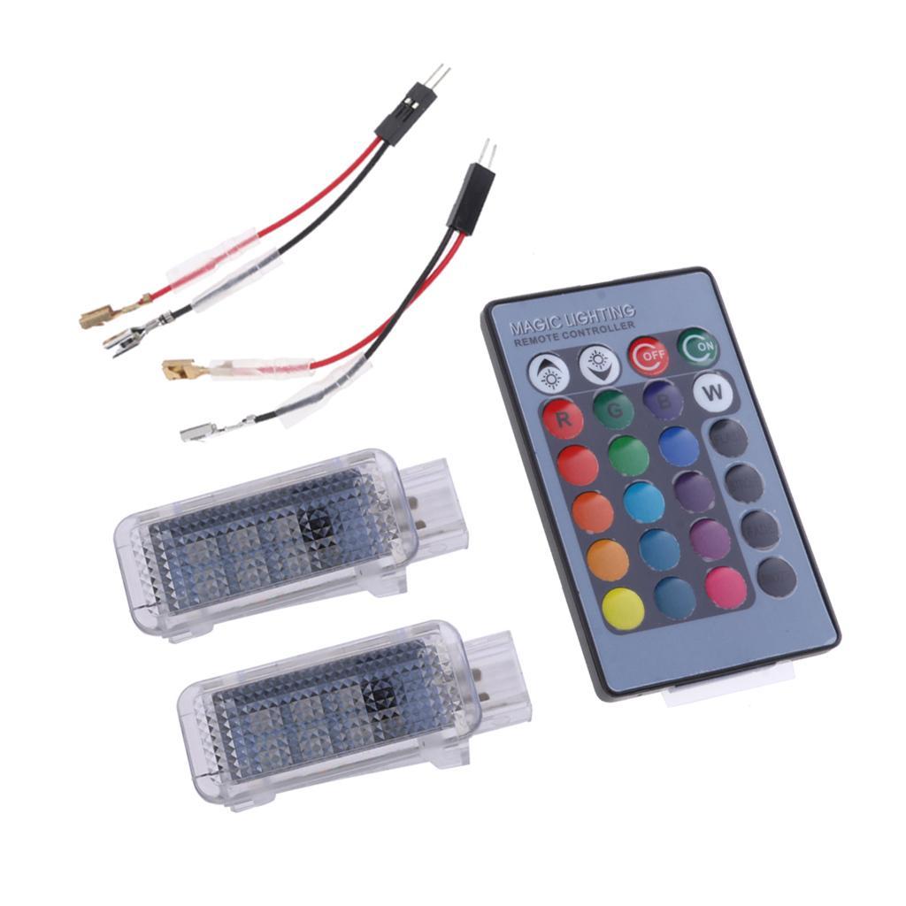 2Pcs Car Door Led Welcome  Light For  with Remote Control