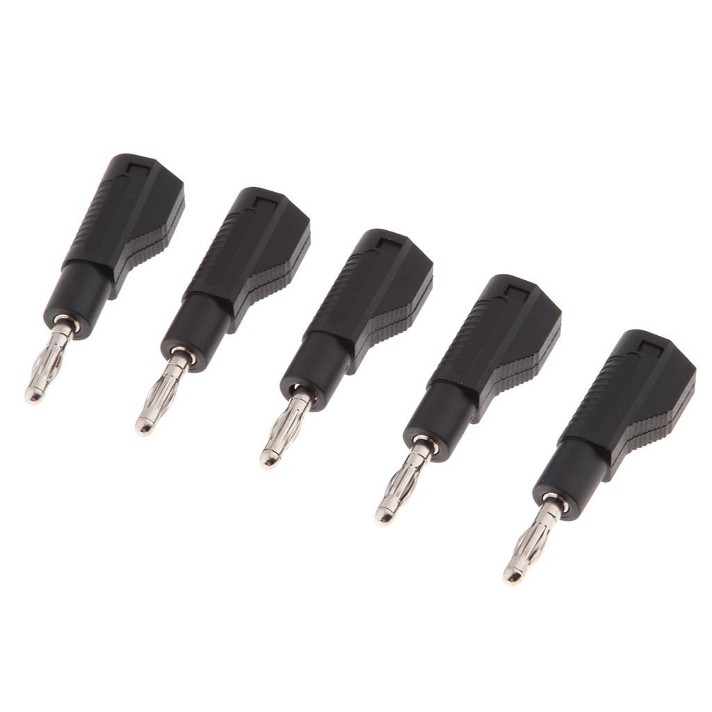 Banana Plug Gold Plated Stackable 4mm Speaker Connector Black Red X 10 PCS