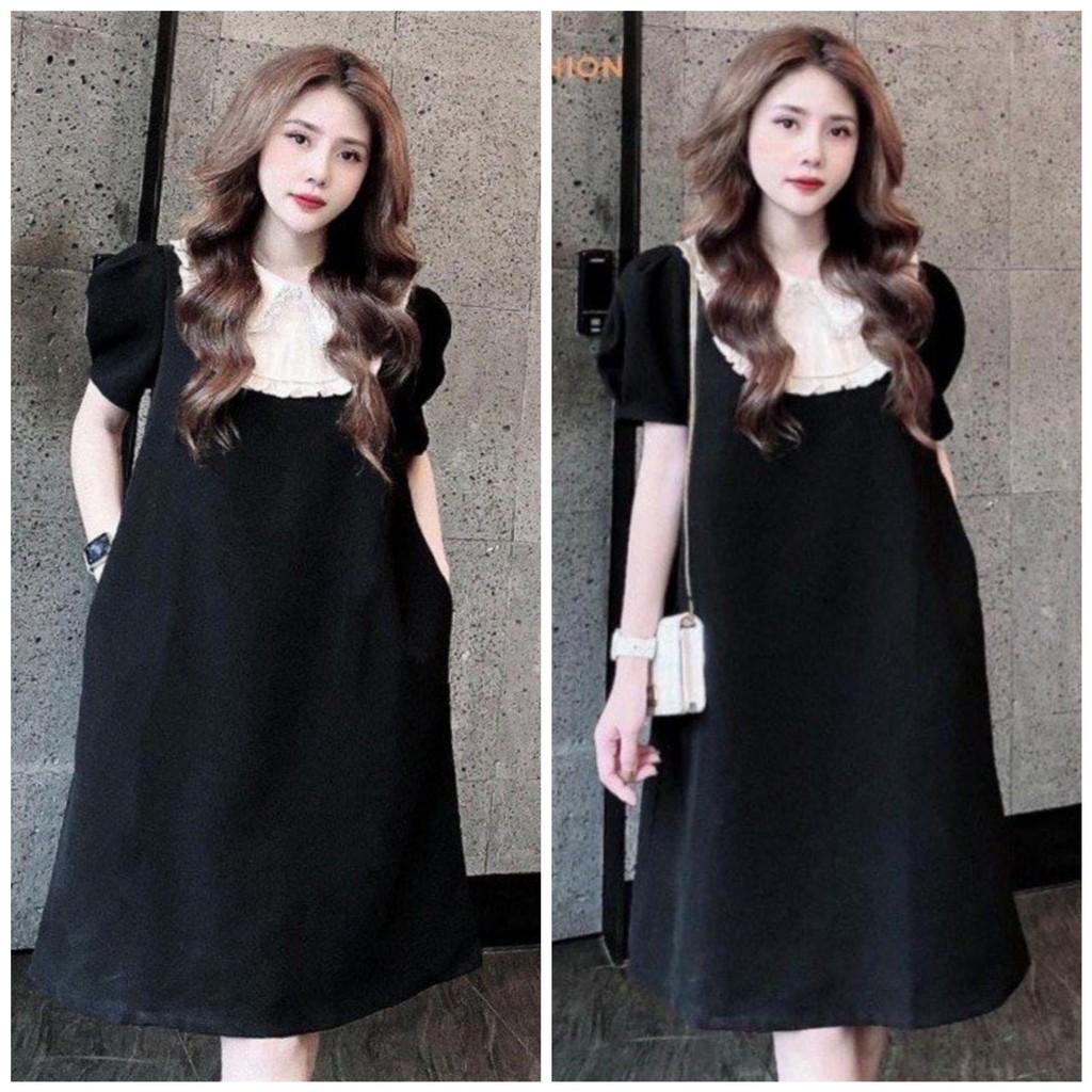Đầm Bầu Váy Bầu cao cấp dáng Xuông Chất Lụa Hàn Mềm, siêu mát Thấm Mồ Hôi Tốt, Freesize từ 40 đến 70Kg VM6628