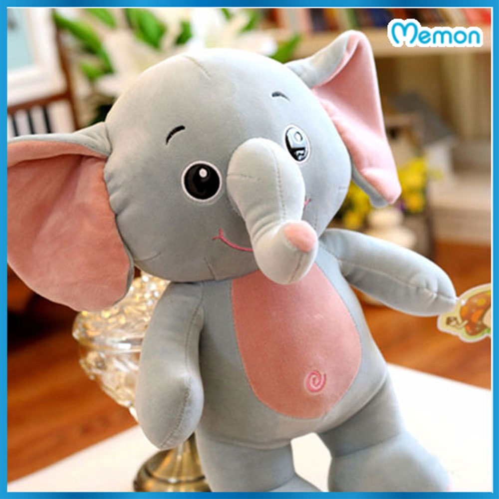 Gấu Bông Voi Đứng Cao Cấp - Hàng Chính Hãng Memon - Đồ Chơi Thú Nhồi Bông Voi Đứng, Chất Liệu Bông PP 3D Tinh Khiết, Đàn Hồi Đa Chiều, Nhung Mềm Mịn, Bền Đẹp, An Toàn Cho Người Sử Dụng