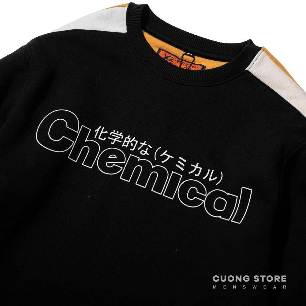 Áo Sweater nỉ bông phối màu in chữ CHEMICAL 110098 chất vải dày dặn, mềm mịn, không xù, form rộng unisex - CUONG STORE