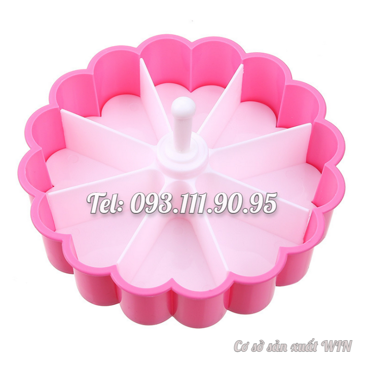 Khuôn rau câu, làm bánh, khuôn ép xôi ngũ sắc hình tim – Loại 19 cm – Mã số 1254