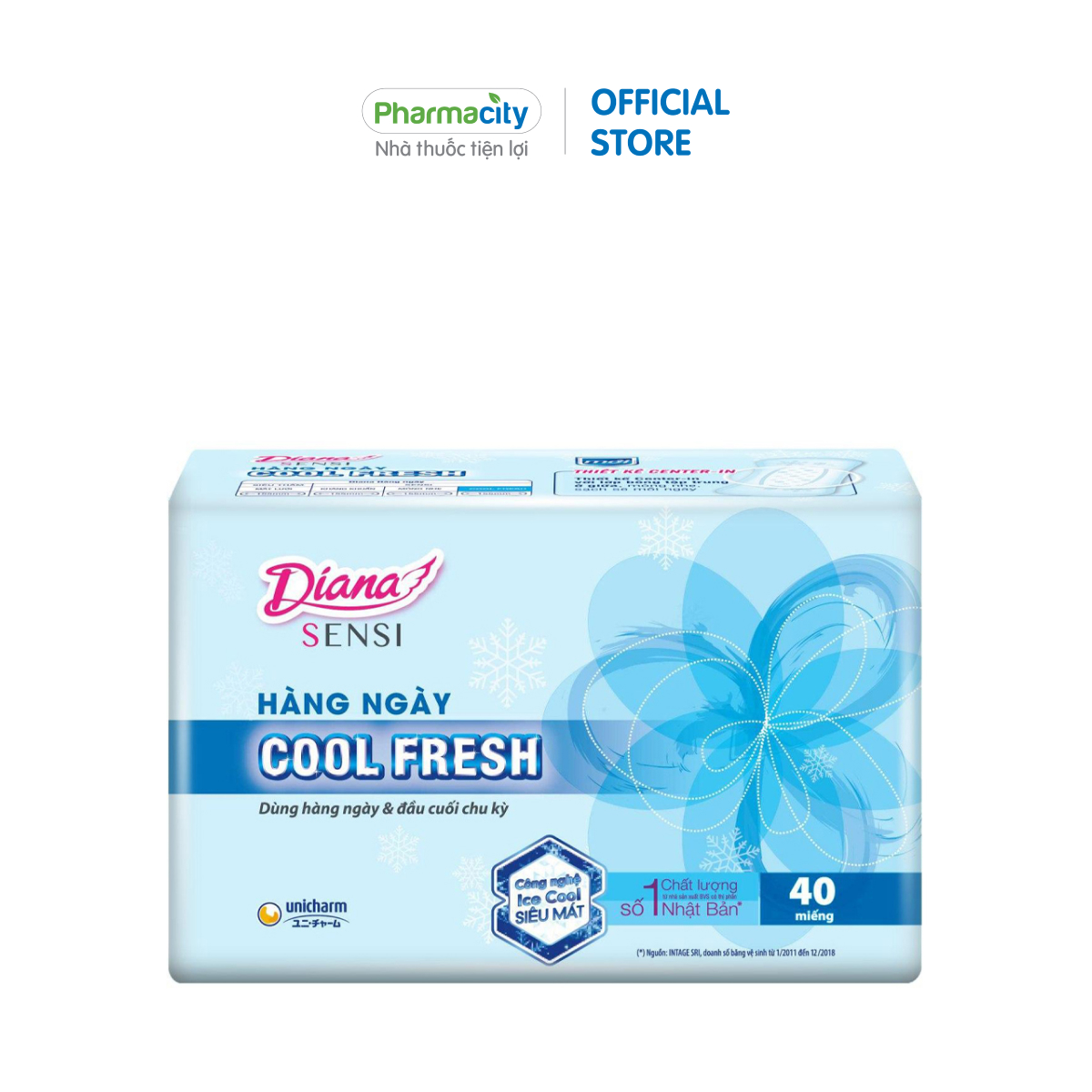 Băng vệ sinh hàng ngày Diana Sensi Cool Fresh mát lạnh