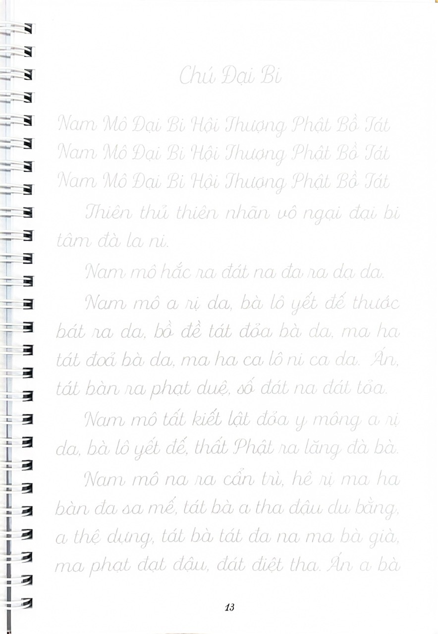 Tập Chép Kinh Chú Đại Bi