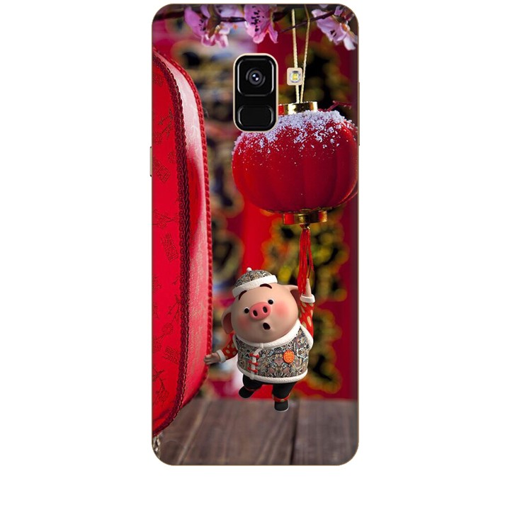 Ốp lưng dành cho điện thoại  SAMSUNG GALAXY A8 2018 Heo Chúc Tết