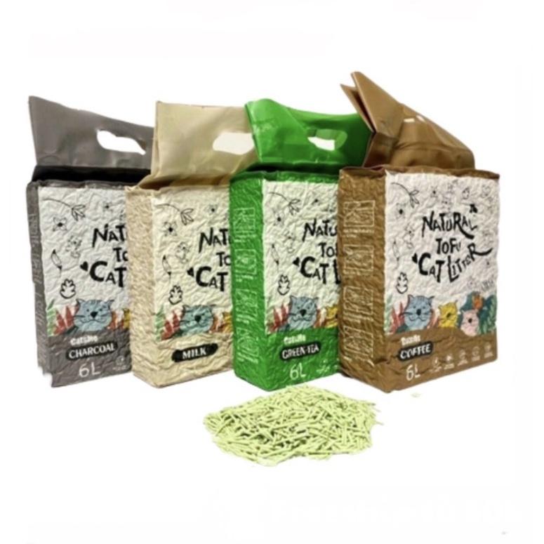 Cát Vệ Sinh Cát Đậu Phụ Cho Thú Cưng Natural Tofu Cat Litter Cats Me Túi 6L