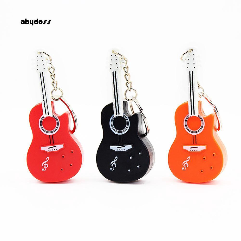 Móc Khóa Hình Cây Đàn Ghi-ta Ukulele Phát Sáng Đèn Led Có Nhạc Có Đèn 3 trong 1 phong cách độc đáo cá tính