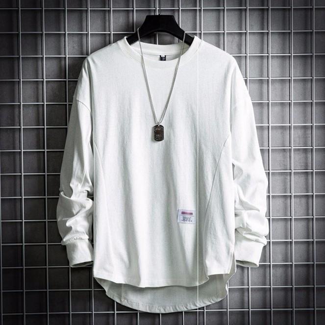 Áo Thun Nam Dài Tay Unisex. Áo thu đông trơn tay dài cổ tròn basic vải cotton giữ nhiệt