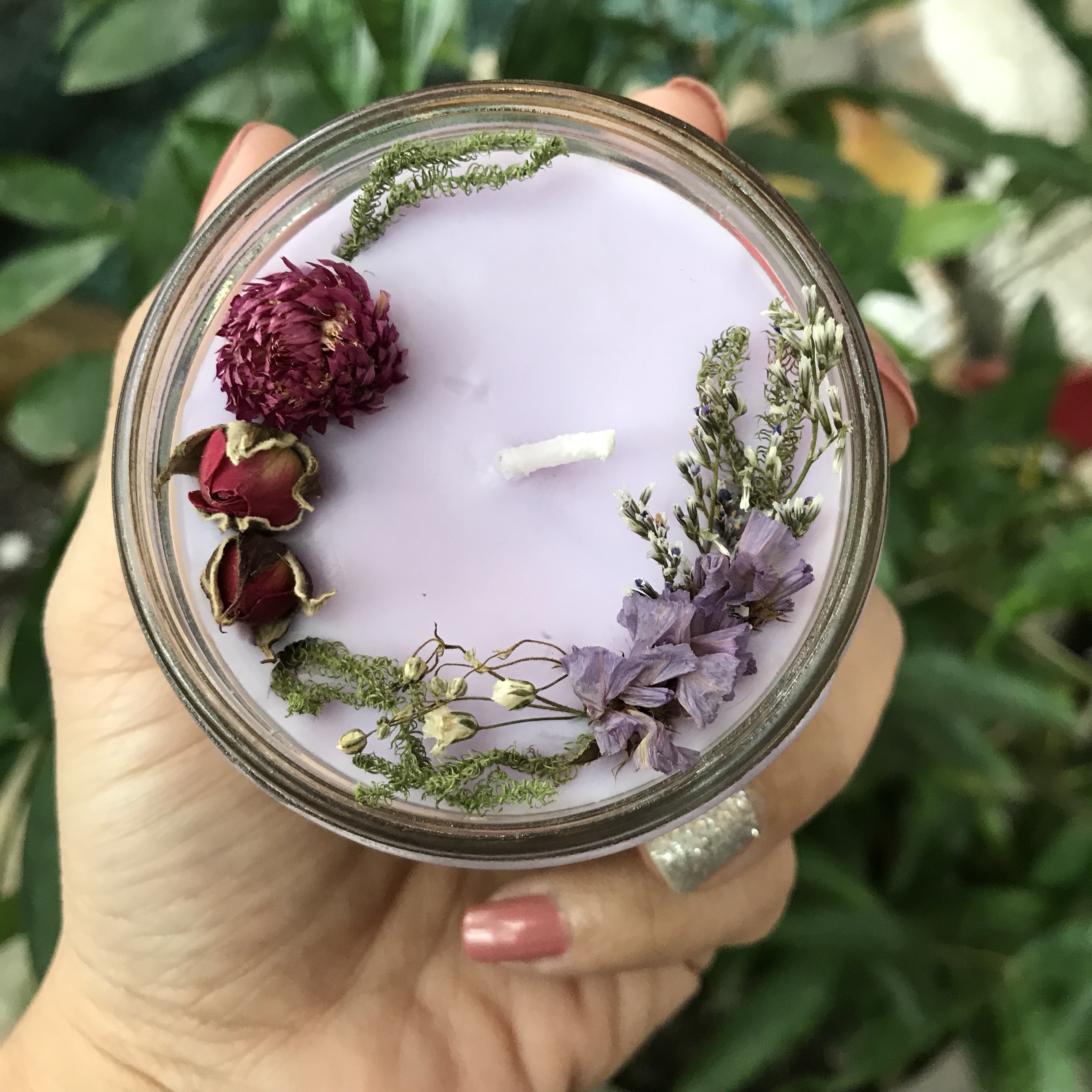 Combo 2 nến thơm tinh dầu 100g: 1 lavender, 1 hương thảo, giúp thư giãn, thơm phòng khử mùi, handmade