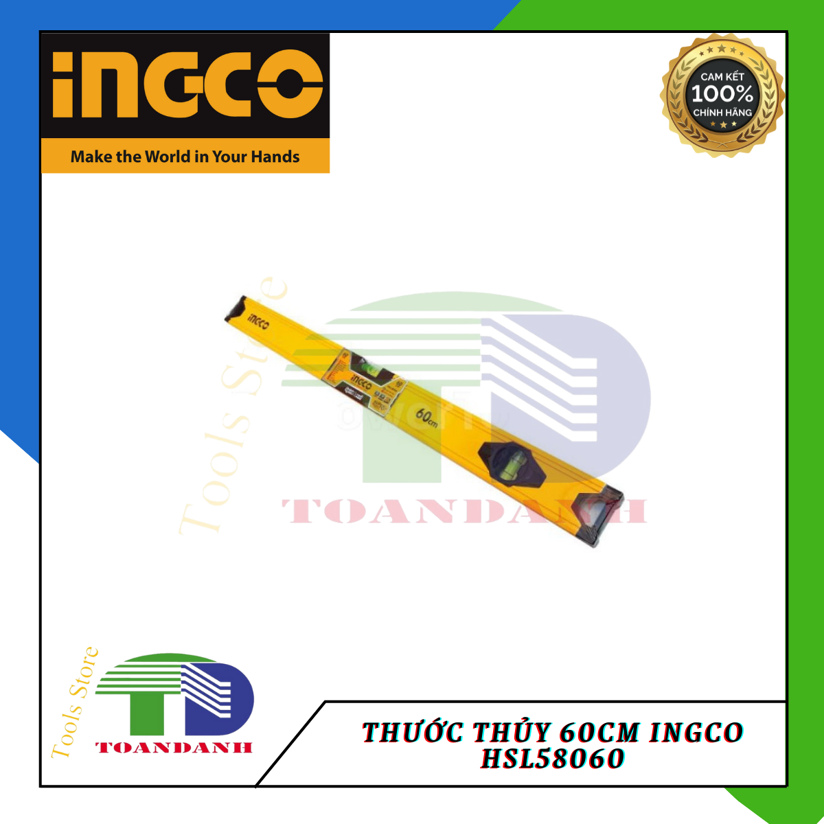 Thước thủy  60cm ingco HSL58060