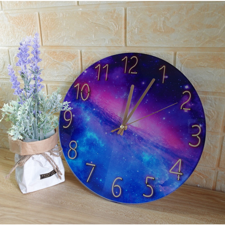 Đồng hồ treo tường kim trôi mặt gương - 3D004