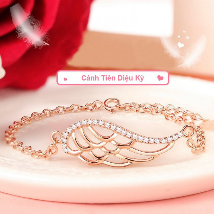 Lắc tay Cánh Tiên bạc 925 phong cách Hà n Quá»c, vòng tay bạc nữ, lắc tay ÄÃnh Äá thá»i trang TTB- LT36 1