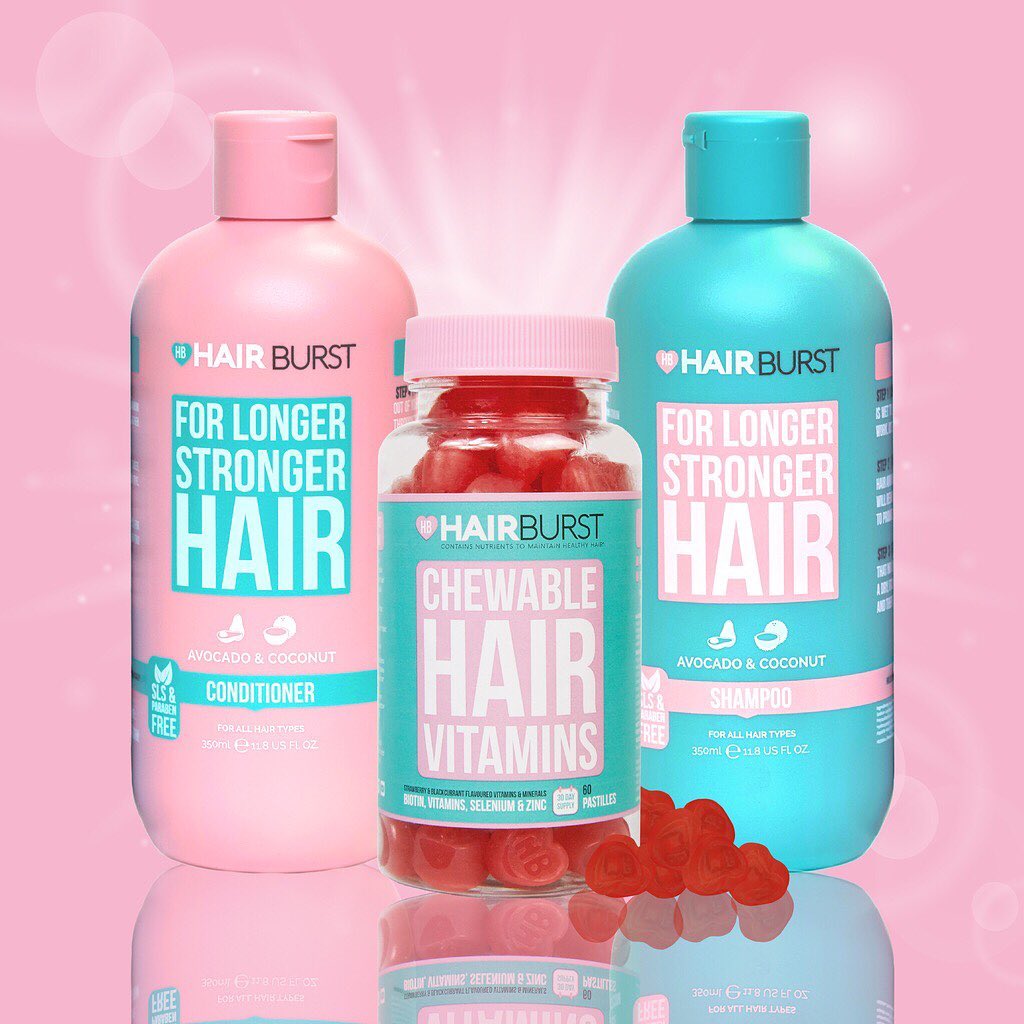 Bộ gội xả Hairburst kích thích mọc tóc nhanh và nuôi dưỡng tóc khỏe - 700ml/2 chai