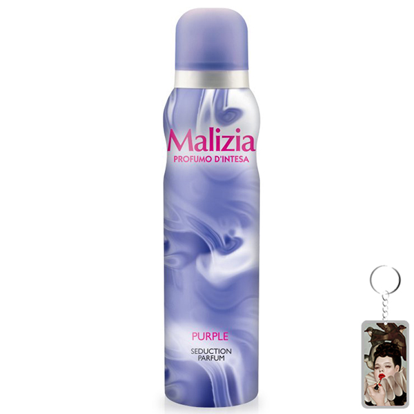Nước hoa toàn thân Malizia Purple Seduction Parfum 150ml tặng kèm móc khóa