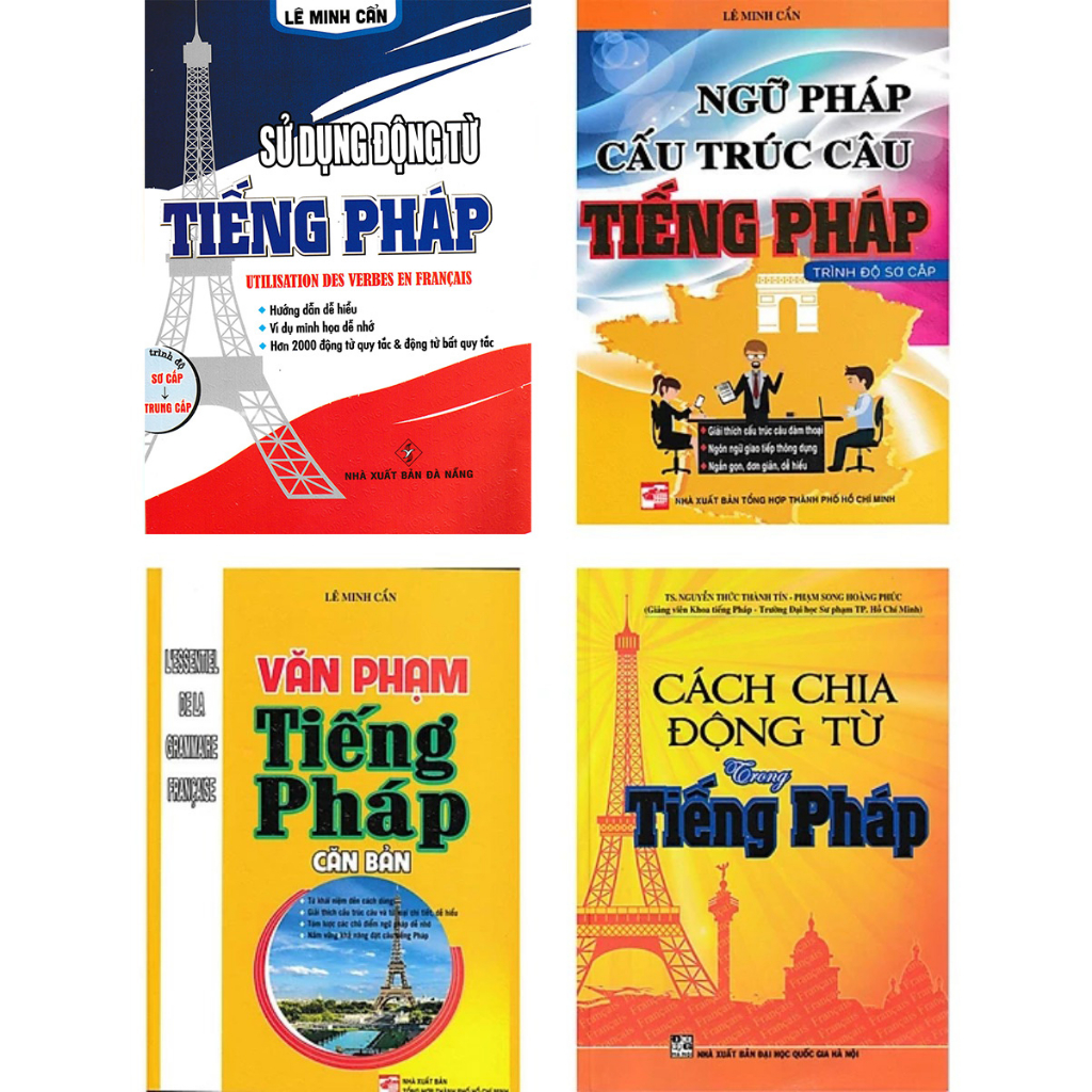 Combo Sách Học Tiếng Pháp Cho Người Mới Bắt Đầu (Bộ 4 Cuốn)