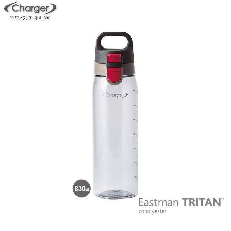 Bình nước Charger 830ml làm từ nhựa Tritan cao cấp không chứa BPA - hàng nội địa Nhật Bản