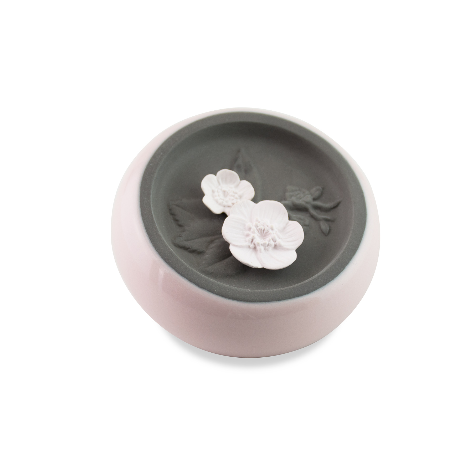 Đất Sét Khuếch Tán Tinh Dầu Cao Cấp Hysses Cherry Blossoms Clay Dùng Để Bàn Hoặc Xe, Có Đệm Chống Trượt Với Hương Cam Bergamot và Hoa Phong Lữ Hữu Cơ Tự Nhiên