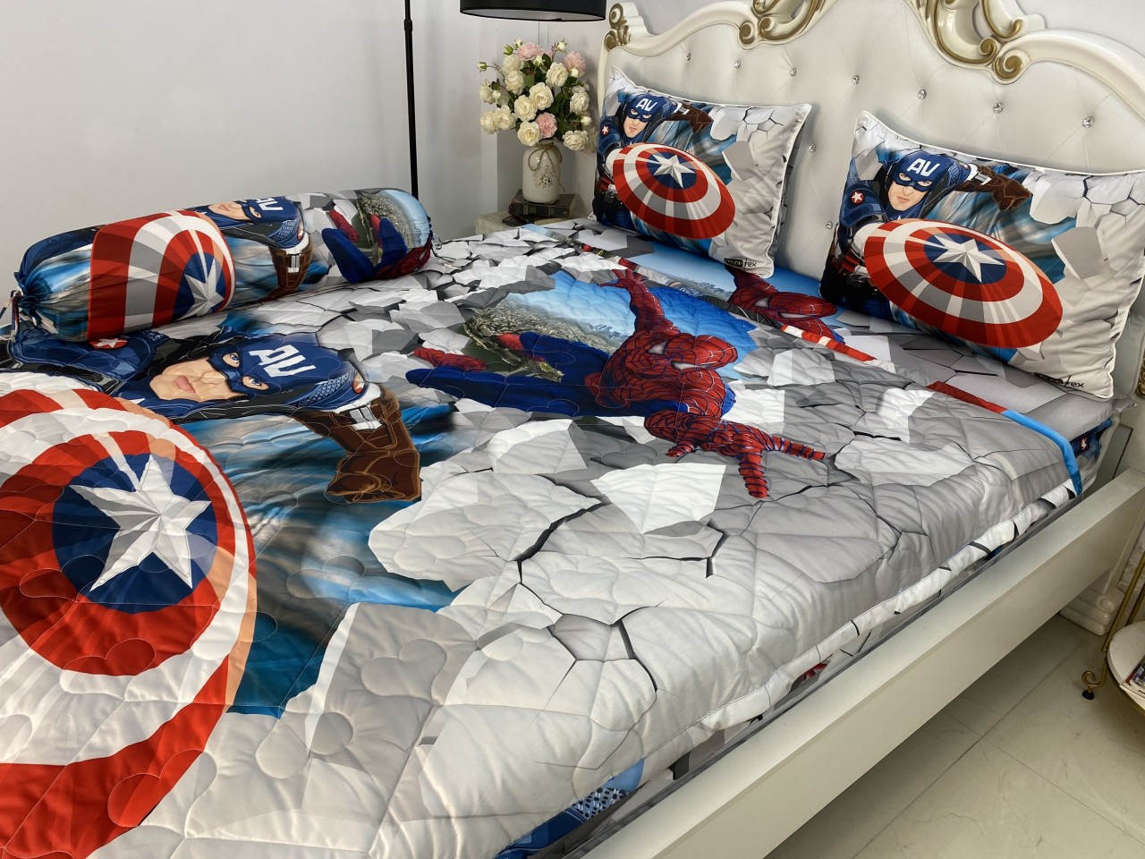 Bộ Drap gối HÀNG CHÍNH HÃNG thun Ý 5D Cao Cấp , mát lạnh, thấm hút tốt.