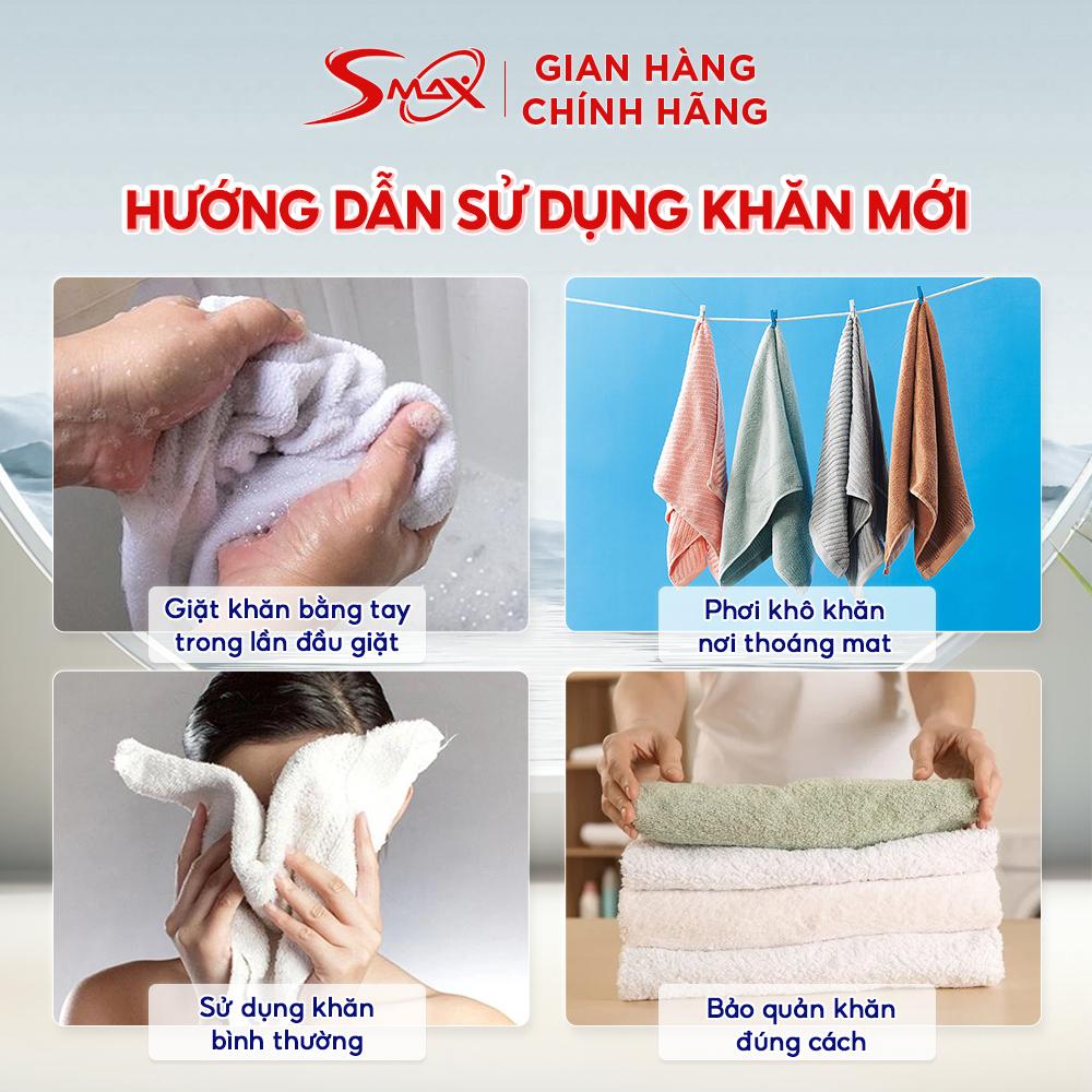 Khăn Tắm 100% Cotton 50x100cm - Siêu Thấm Hút, Mềm Mại, Không Xù Bông