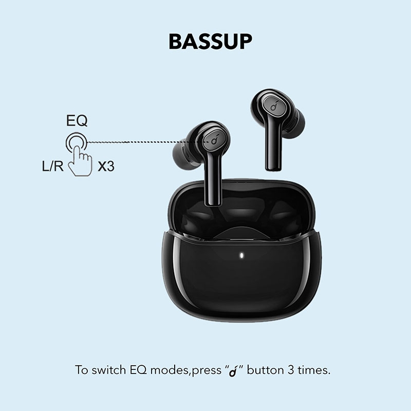 Tai Nghe Bluetooth SOUNDCORE (by AN KER) R100 True Wireless, 25 Giờ Nghe Nhạc, Chống Nước IPX5, Tích Hợp 2 Mic, Công Nghệ BassUp, Sạc Nhanh - AN KER A3981