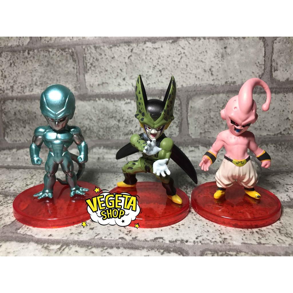 Mô hình Dragon Ball - Set 3 mô hình Metal Cooler Cell Kid Buu Ma bư gầy Xên bọ hung - WCF - Cao 7cm