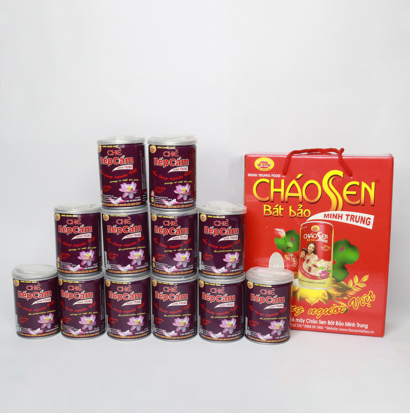 Chè Nếp Cẩm Minh Trung lốc 3 lon - CHENEPCAM 3