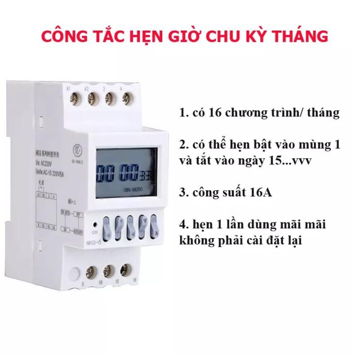 Timer điện tử loại gắn thanh ray