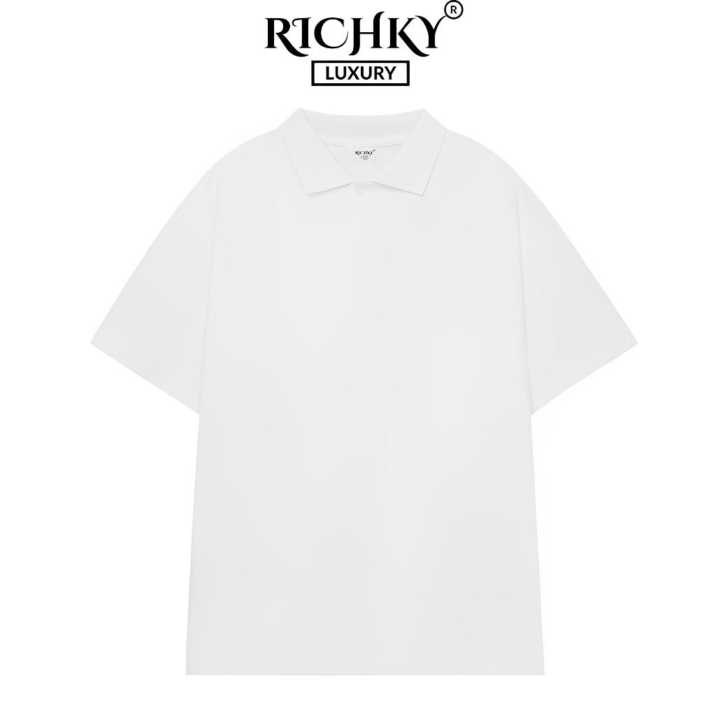[Mã INBAU300 giảm 10% đơn 250K] Áo Polo Unisex Richky Polo Shirt Premium Luxury Basic Trắng – RKO3