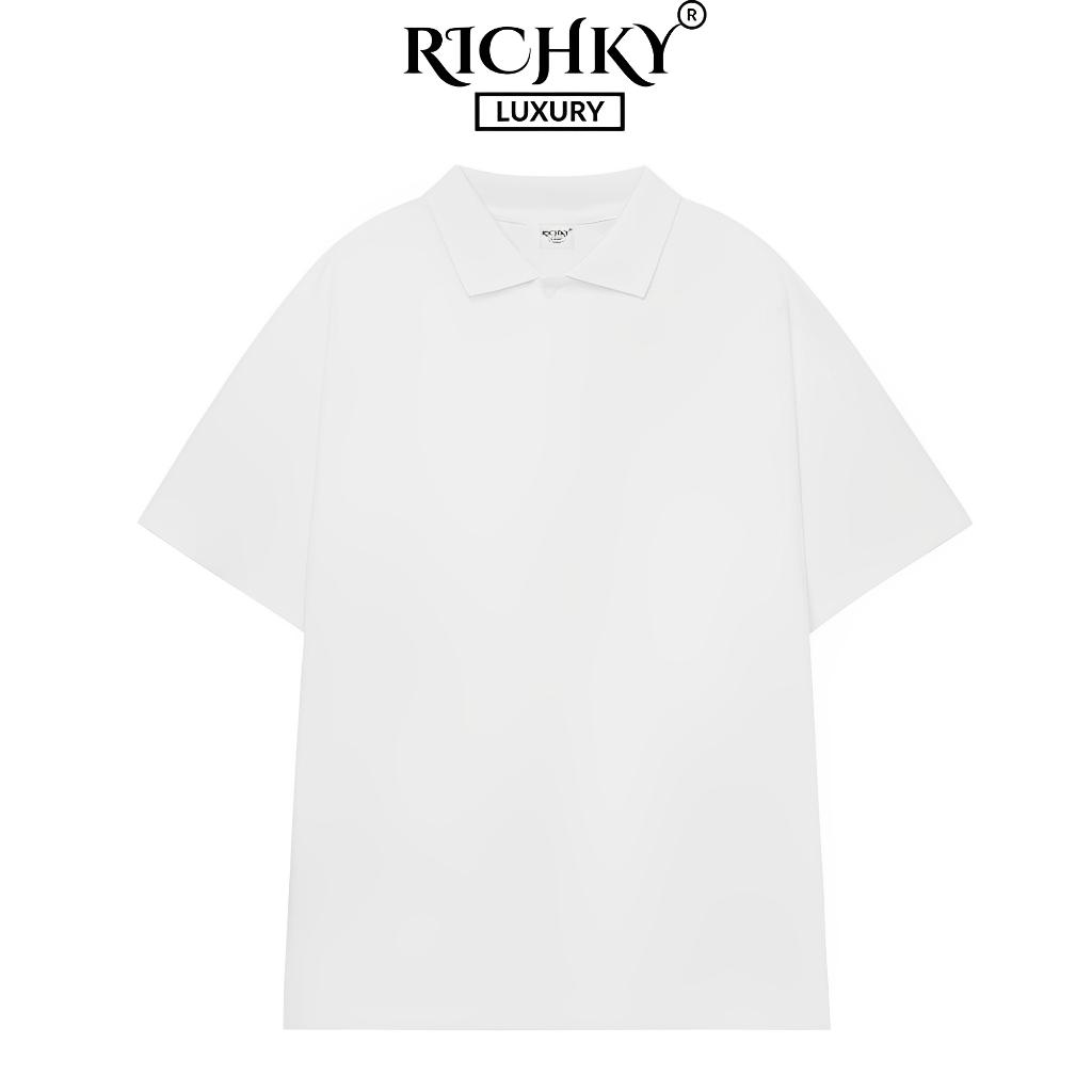 Áo Polo Unisex Richky Polo Shirt Premium Luxury Basic Trắng – RKO3