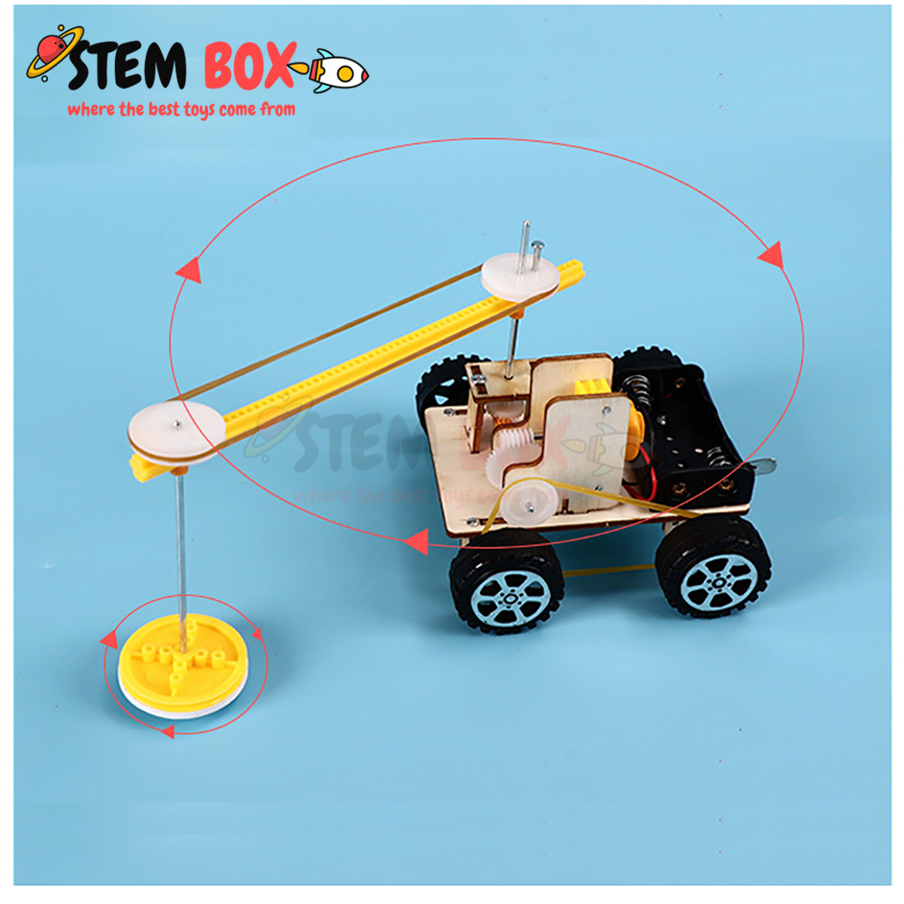 Đồ chơi STEM bộ lắp ghép robot quét rác chạy pin - Trò chơi DIY STEM BOX